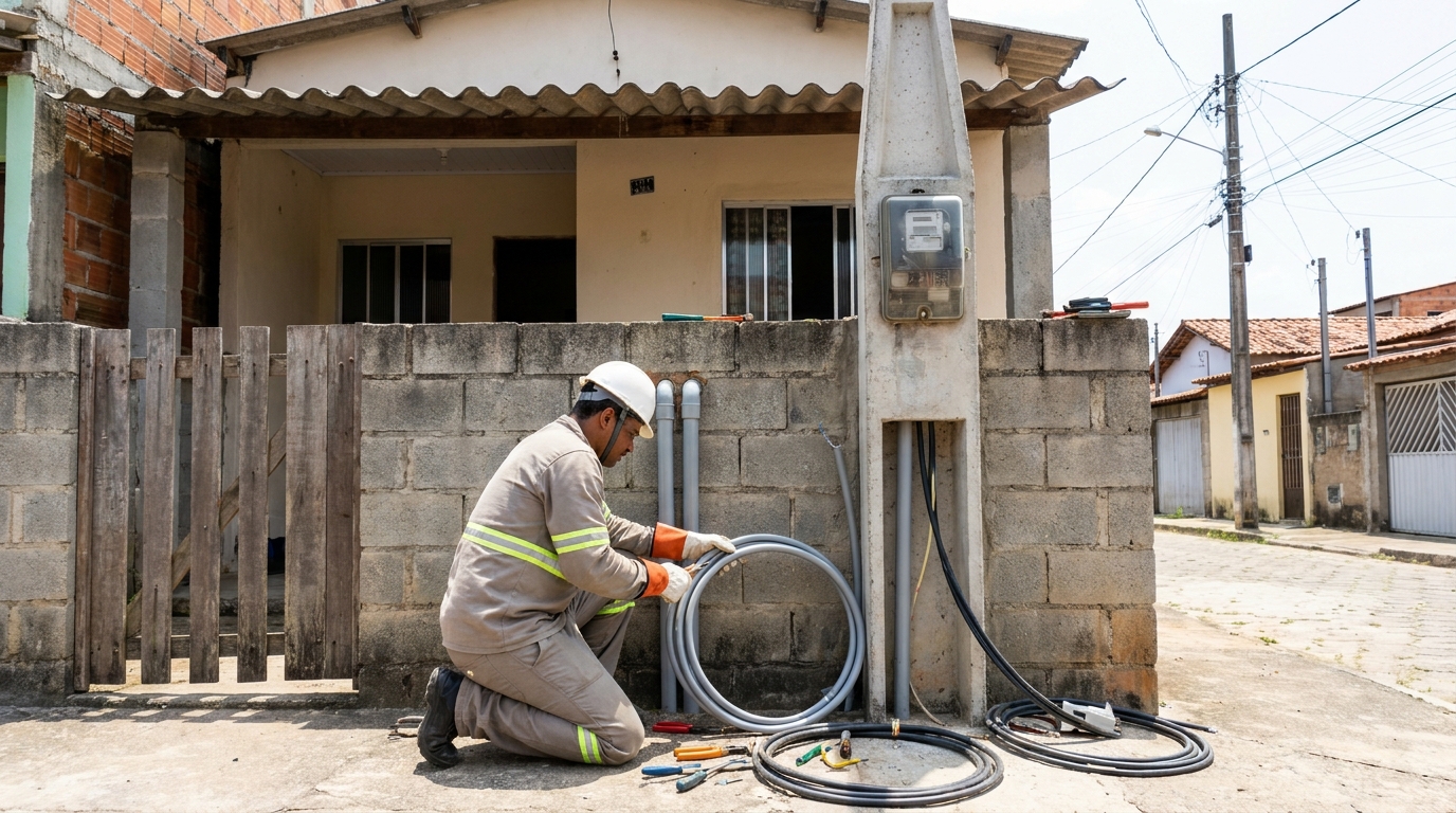 Instalação de Poste Padrão em Indaiatuba‑SP